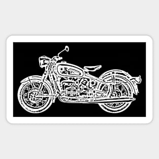 R50 Bike White Sketch Art Magnet